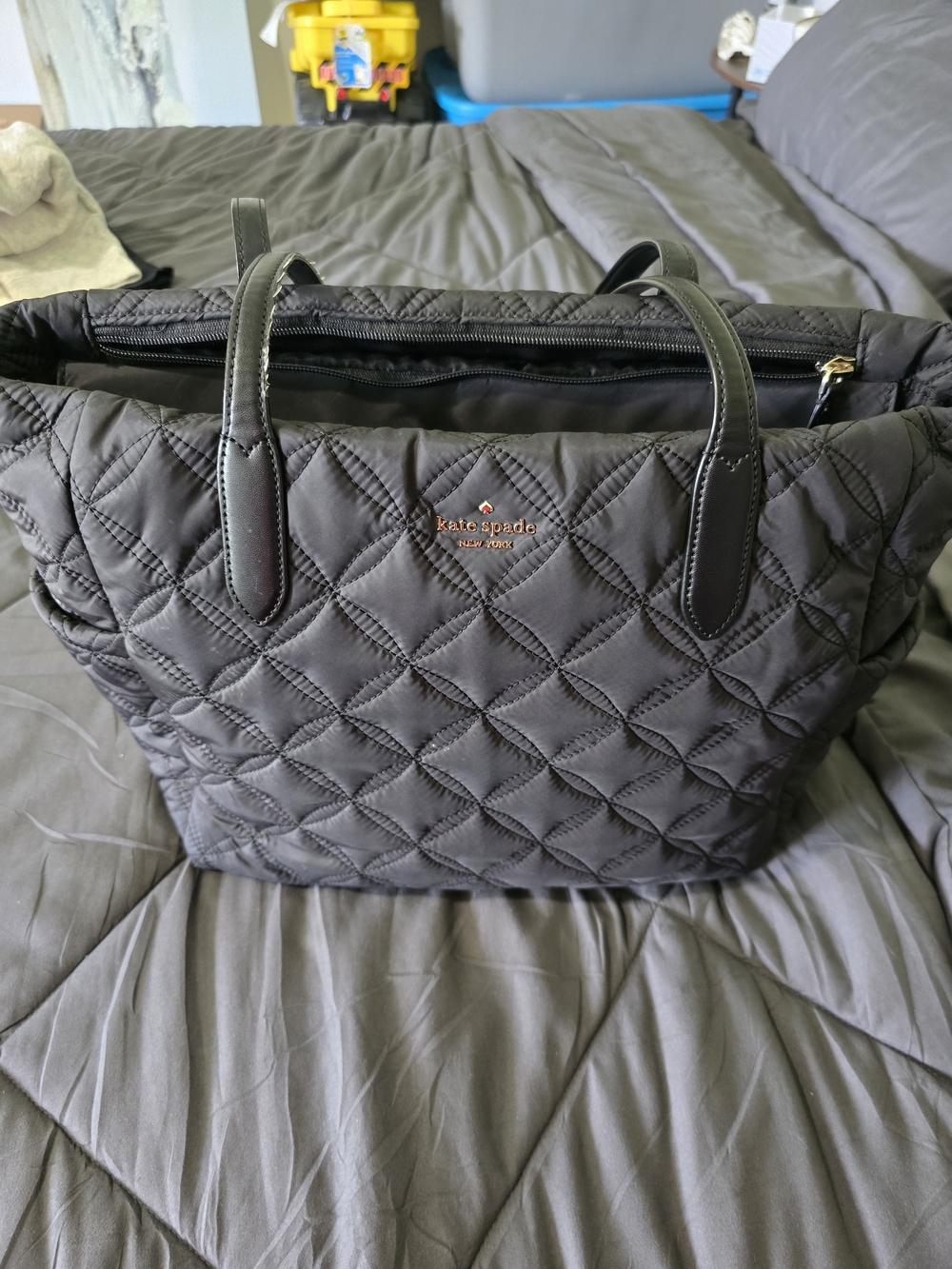 kate spade Quilted Nylon Tote Bag - Black